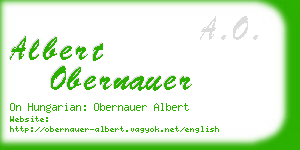 albert obernauer business card